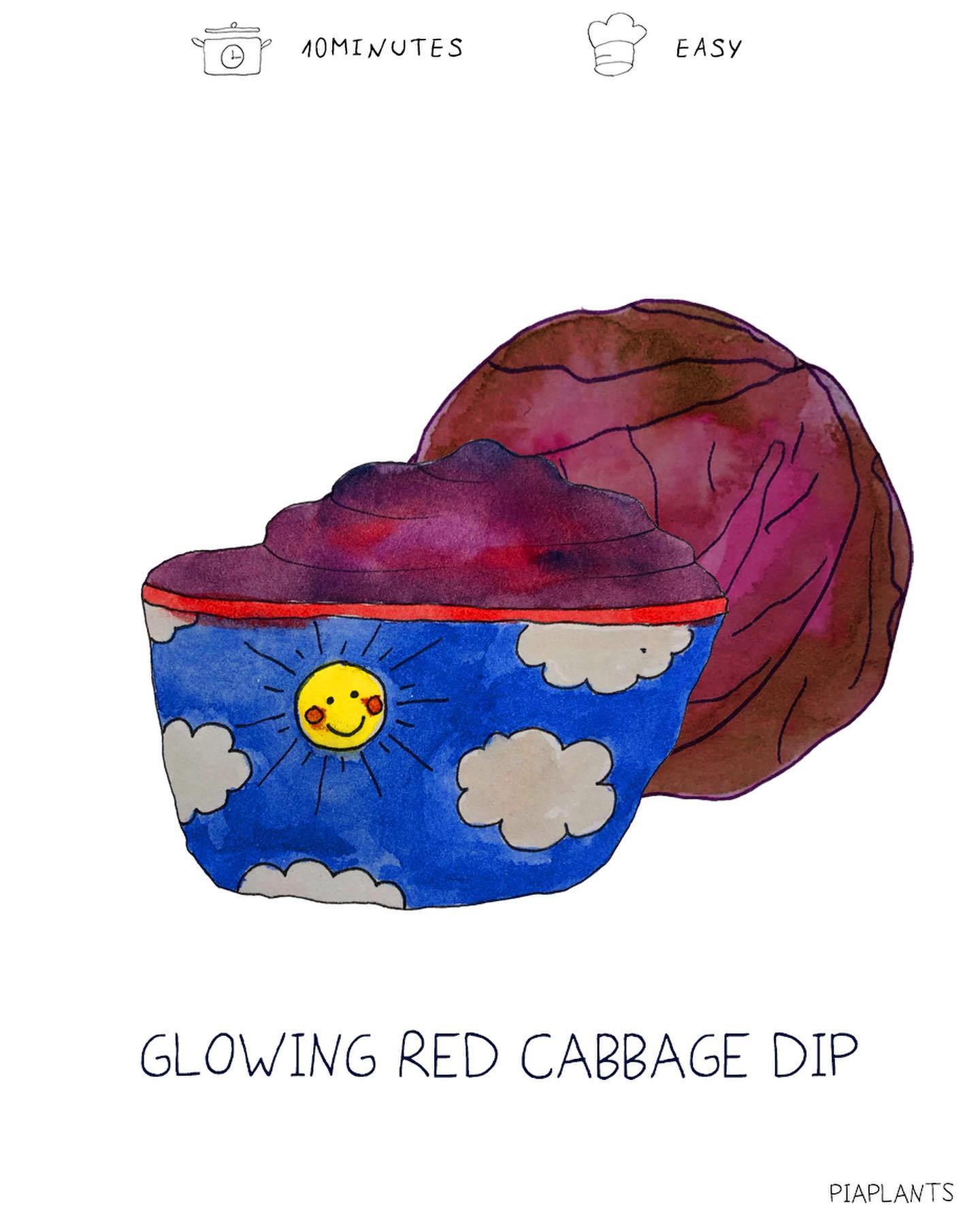 Purple Dip with Red Cabbage and Walnuts