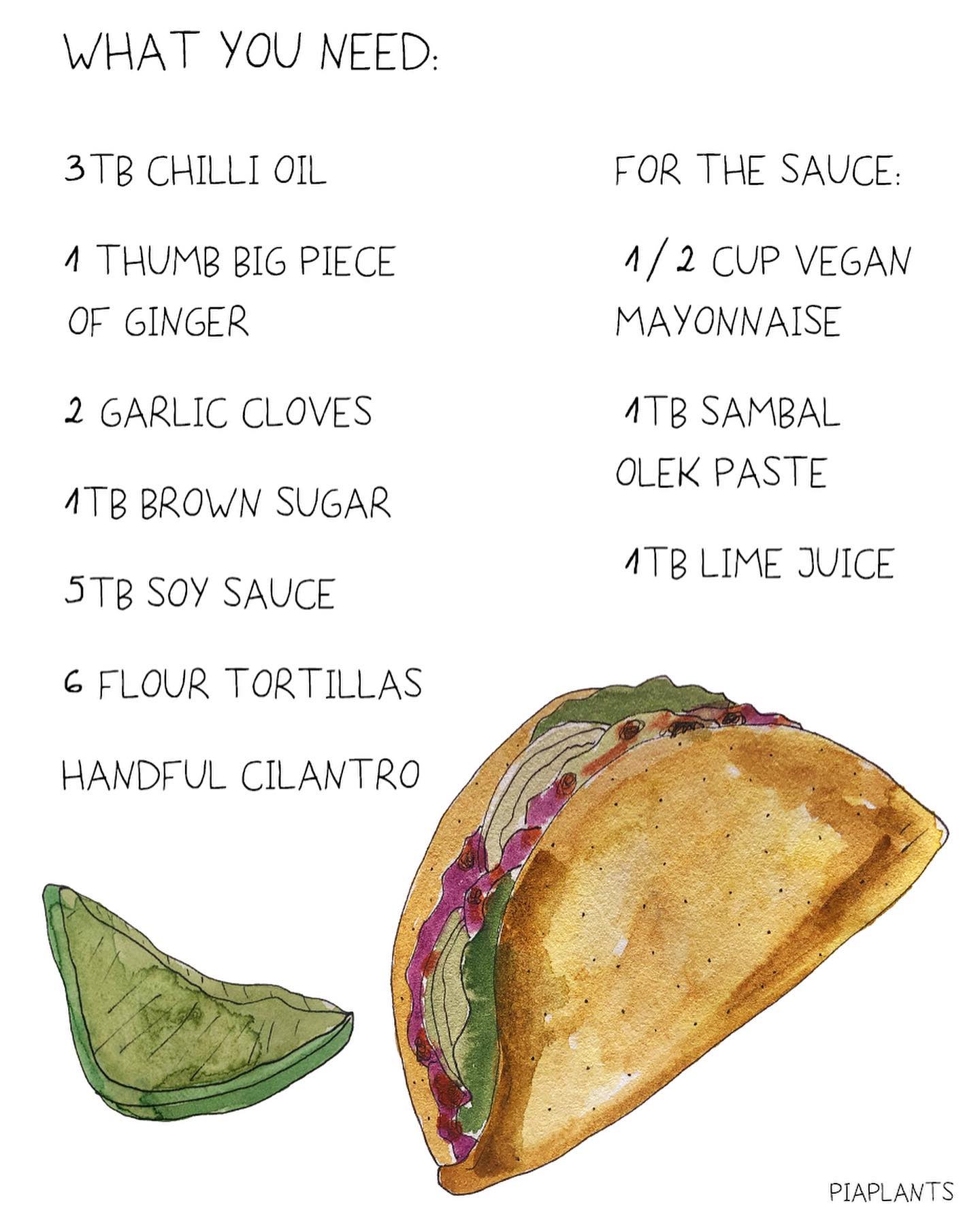 Vegan Korean Taco with Cabbage Slaw and Spicy Mayo