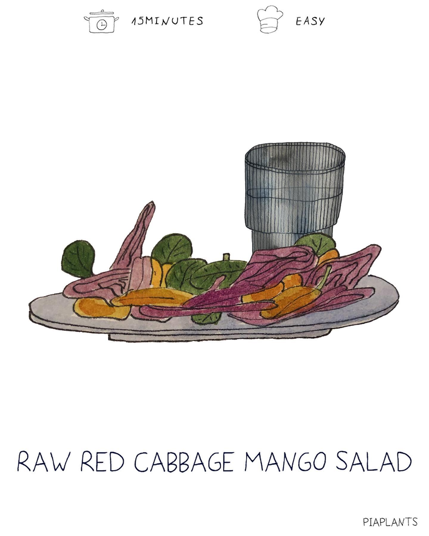 Festive Christmas Eve Salad with Red Cabbage, Mango, and Walnuts