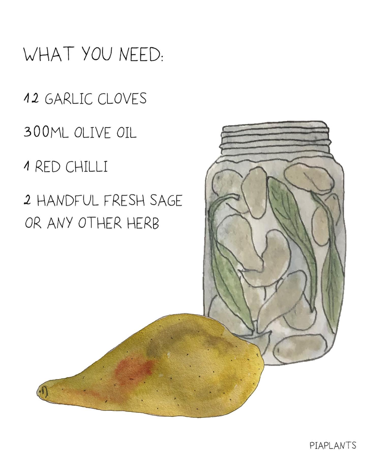 Sage-Infused Confit Garlic