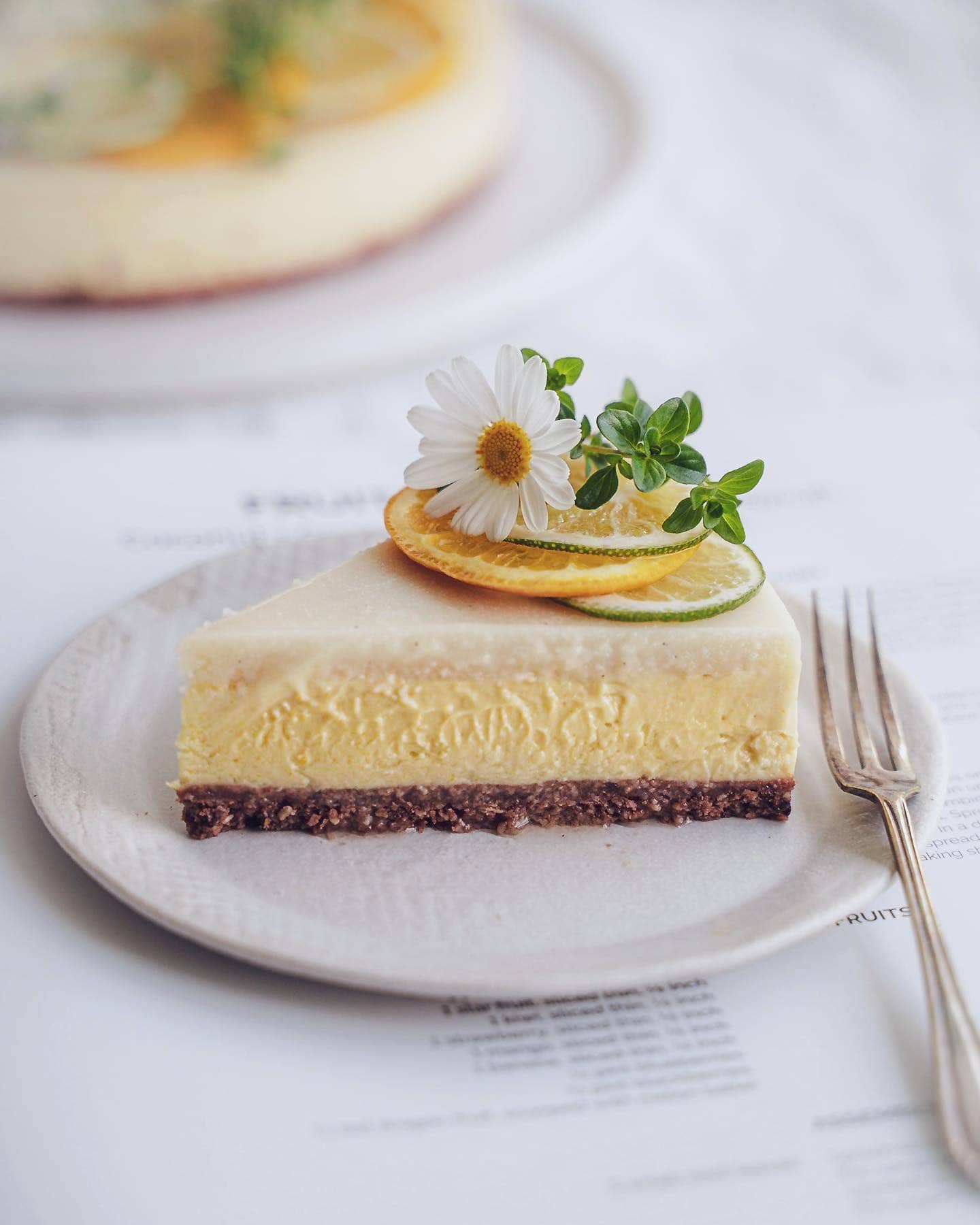 Vegan No-Bake Orange and White Chocolate Cake
