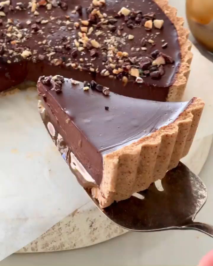 Vegan & Gluten-Free Chocolate Tart with Dulce De Leche