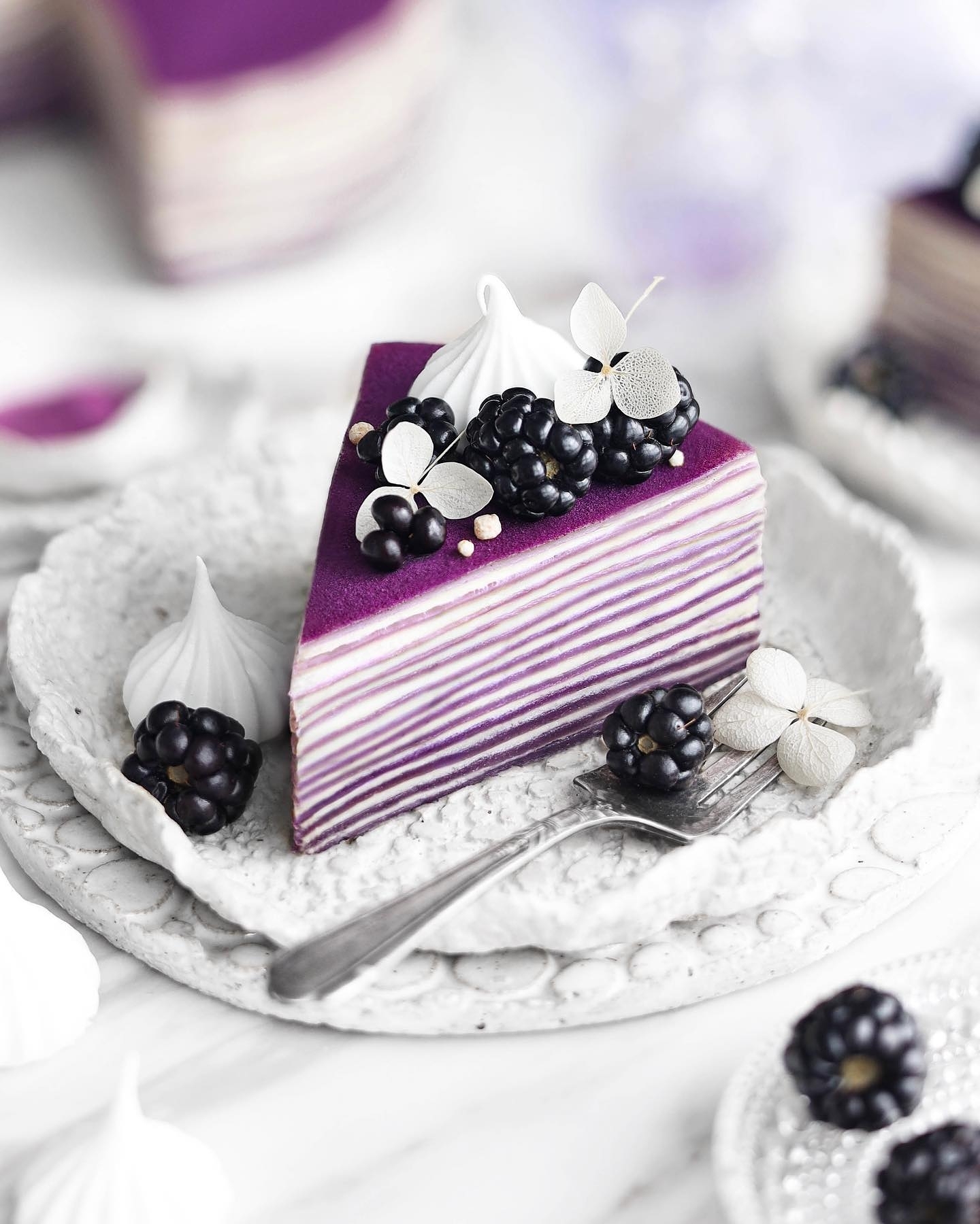 Purple Sweet Potato Crepe Cake
