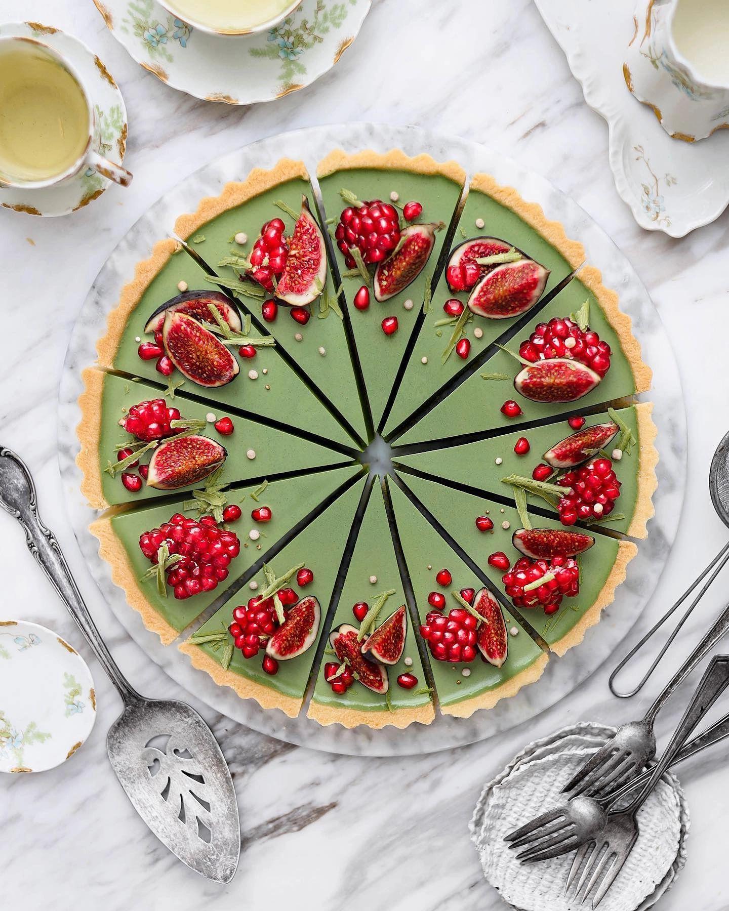 Matcha White Chocolate Fudge Tart