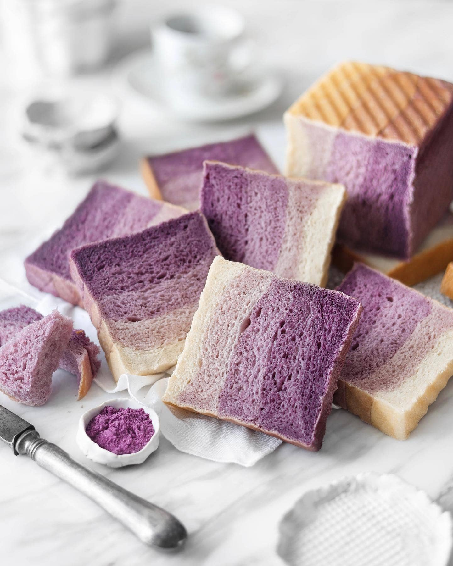 Purple Sweet Potato and Taro Yam Bread