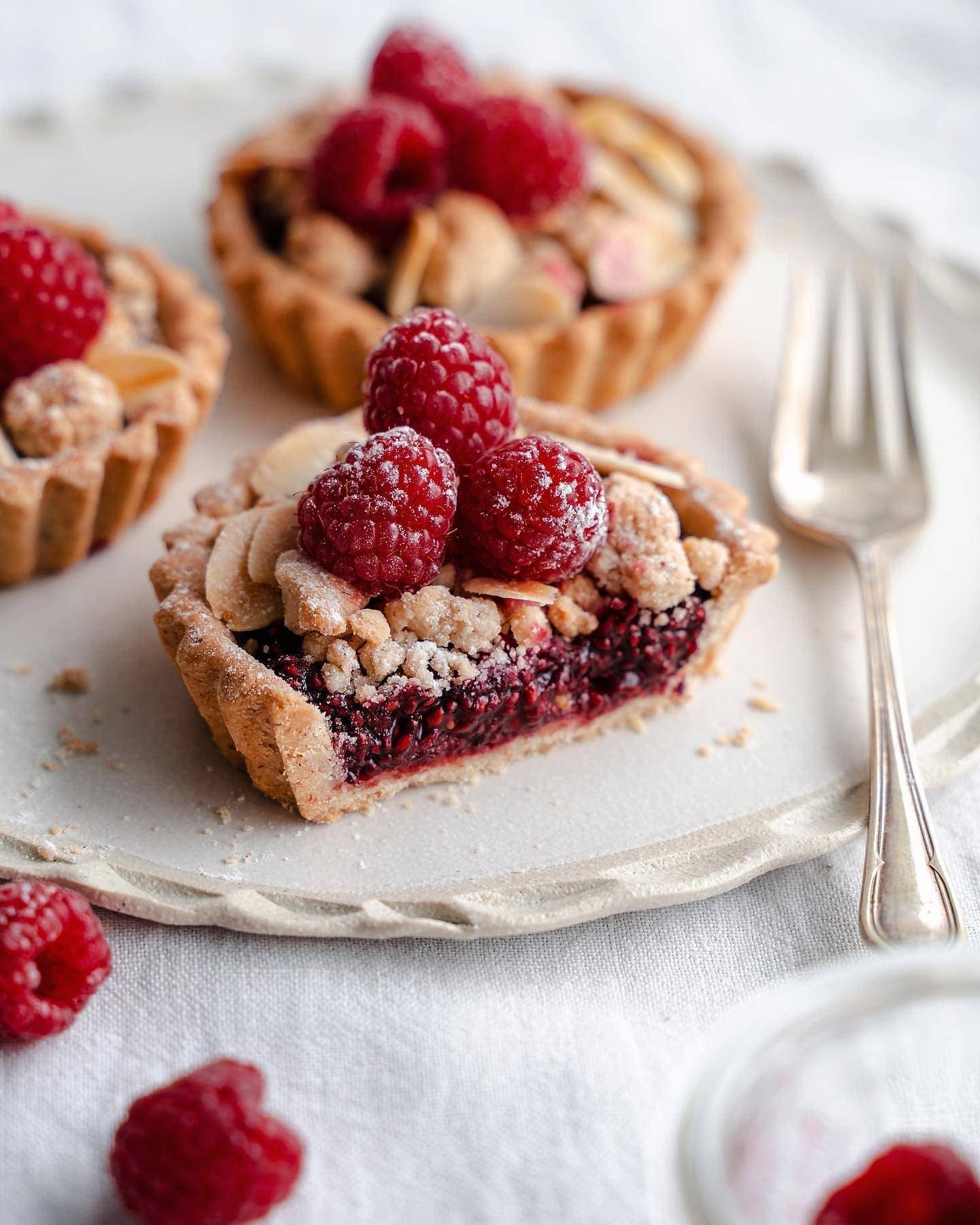 Vegan Raspberry Chia Jam Tart