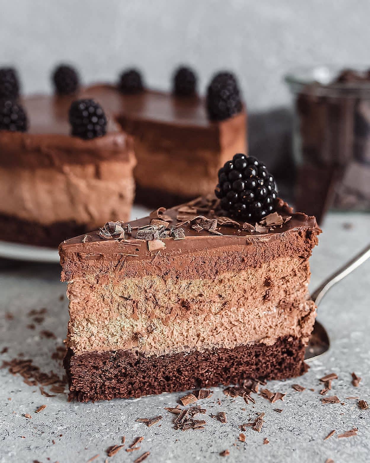 Vegan Chocolate Mousse Cake