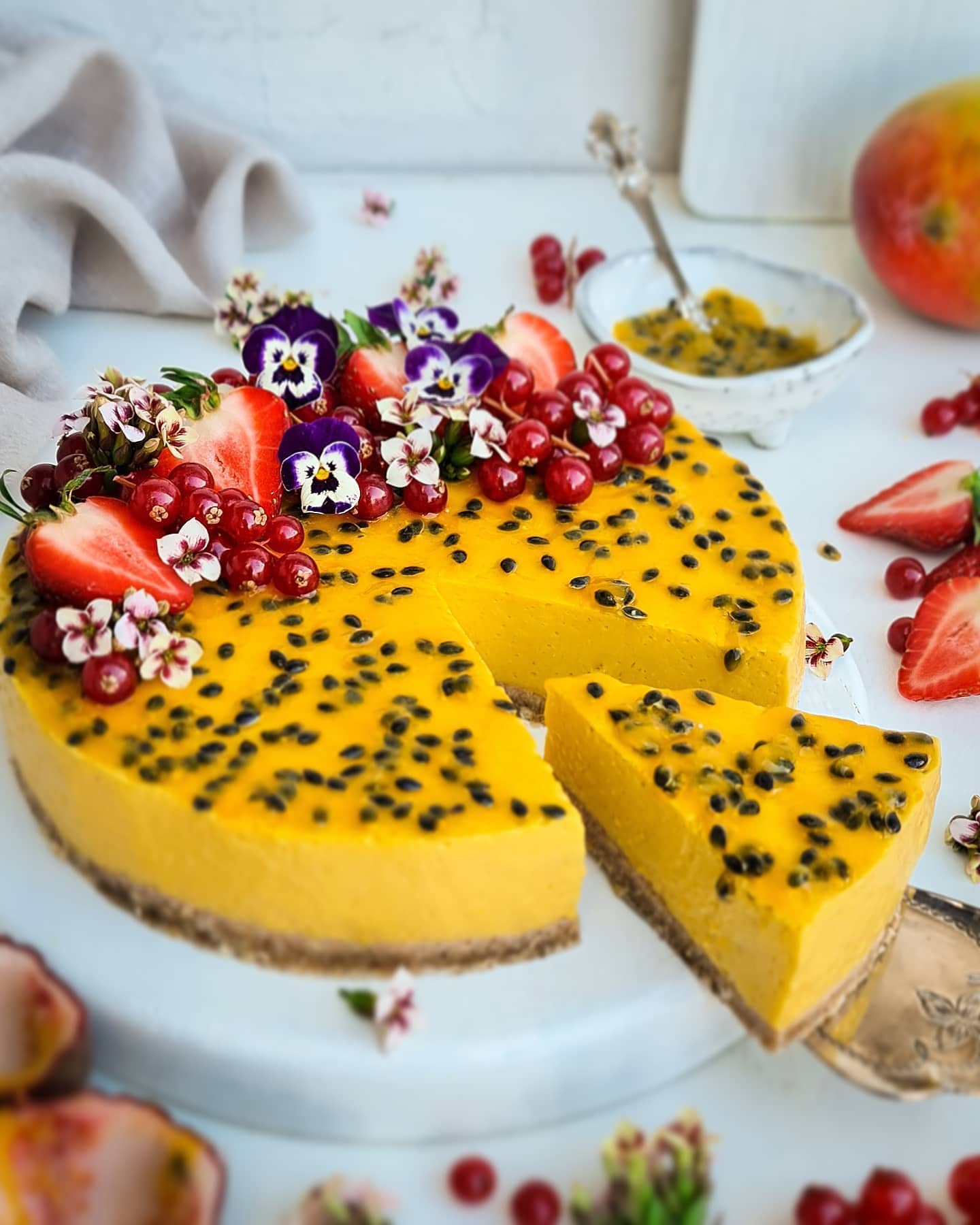 Creamy Mango Passionfruit Cake