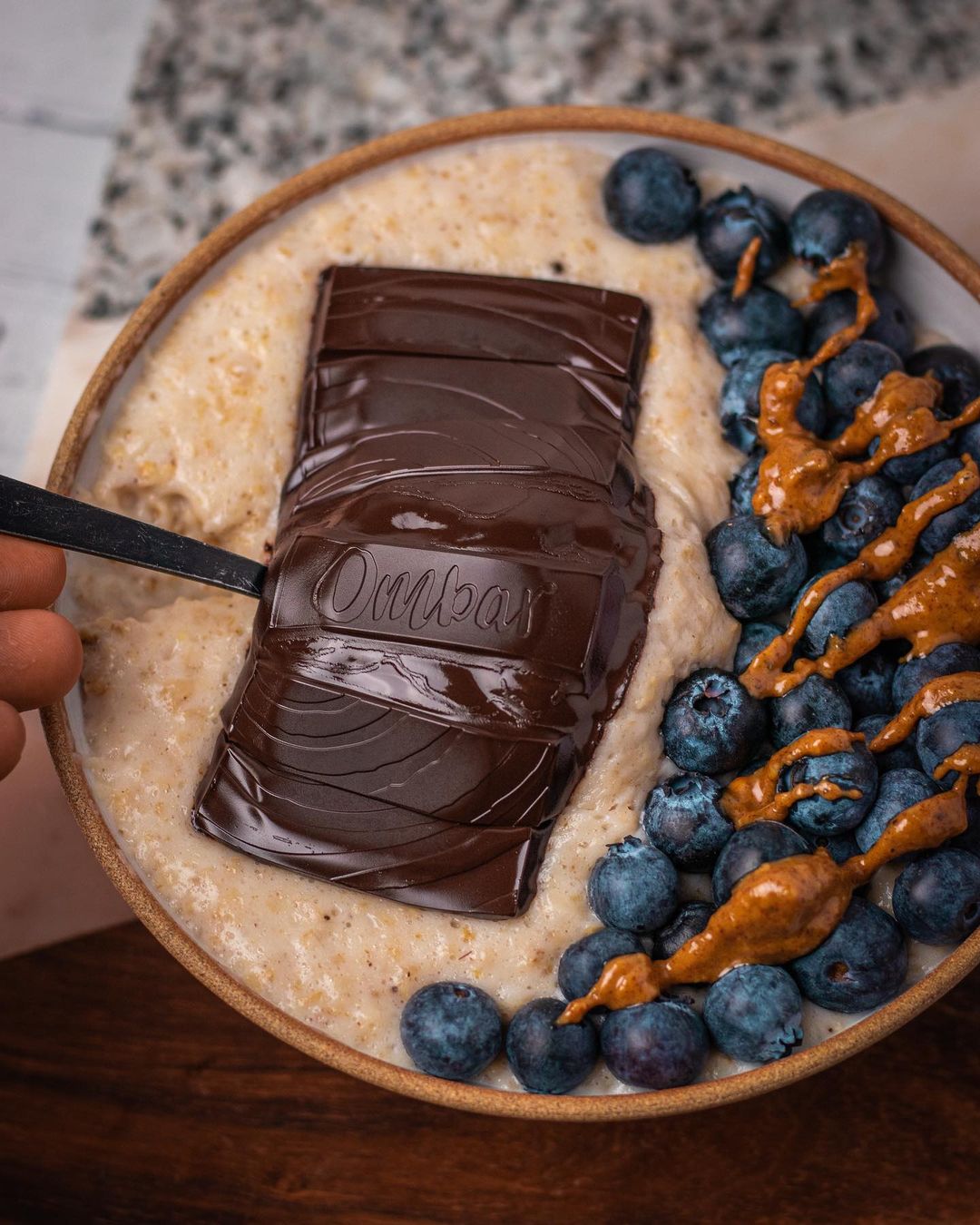 Blueberry Protein Oats Breakfast Dish