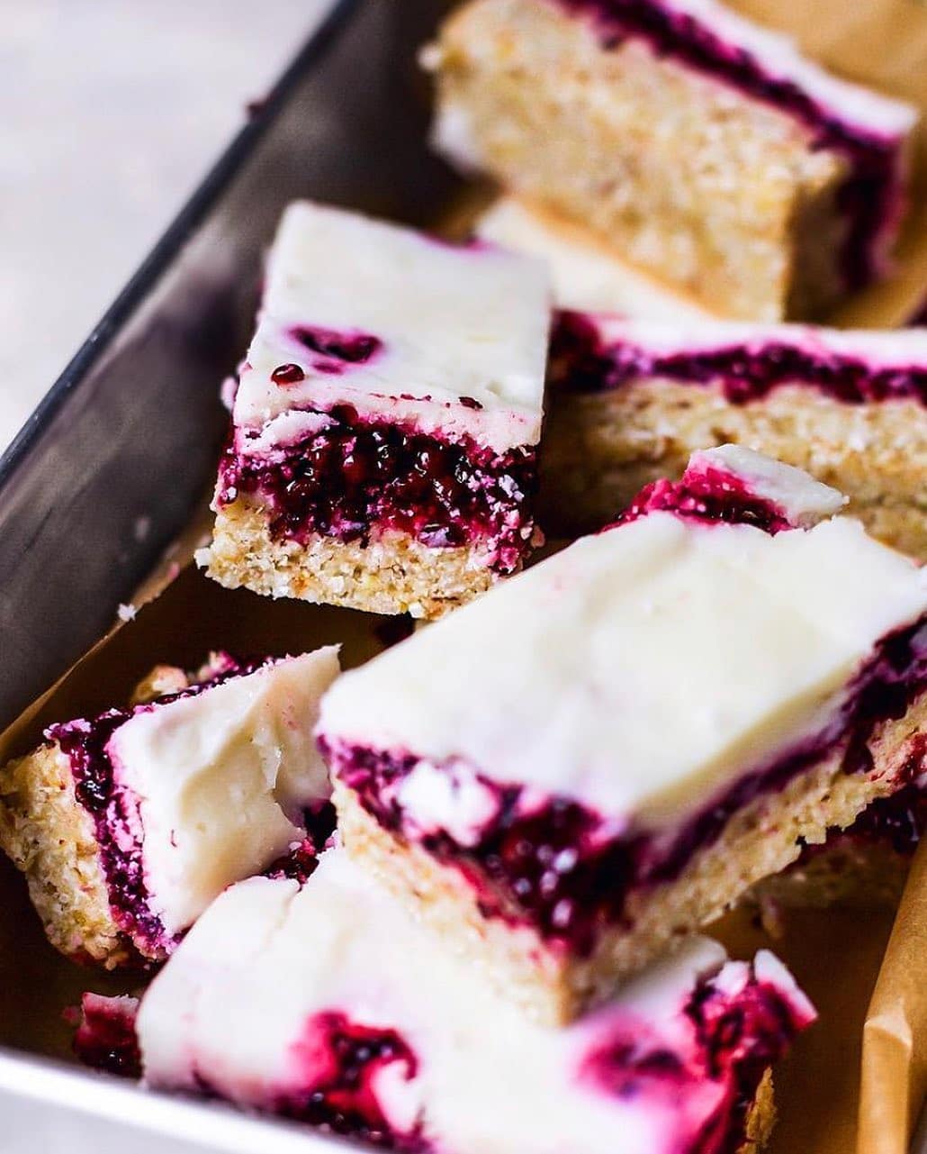 Vegan Lemon Blackberry Slice