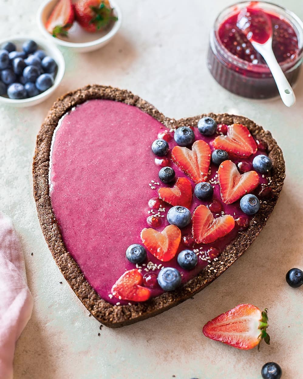 Strawberry Chocolate Chia Tart