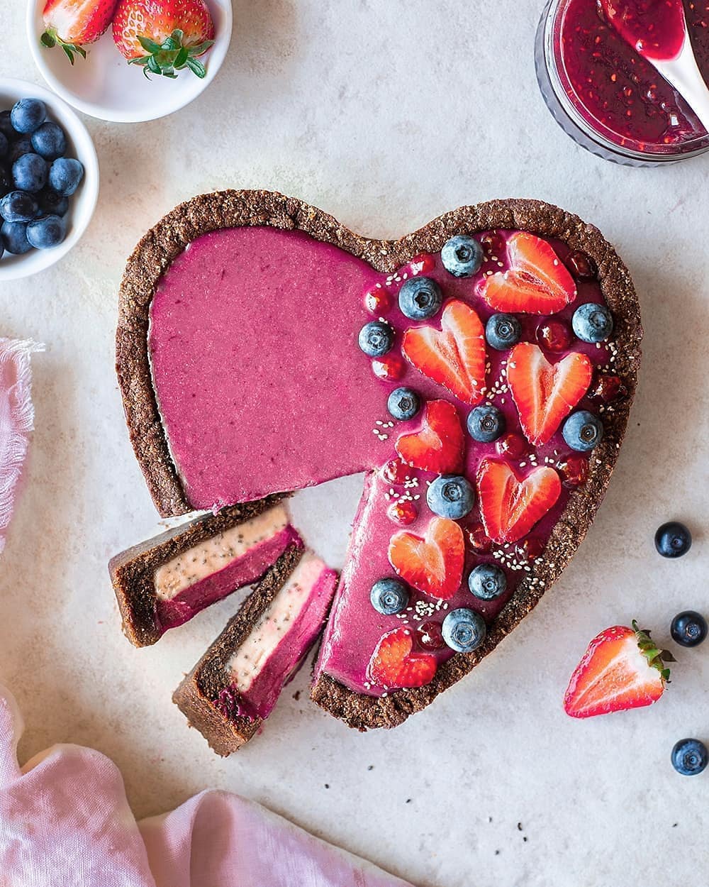 Strawberry Chocolate Chia Tart