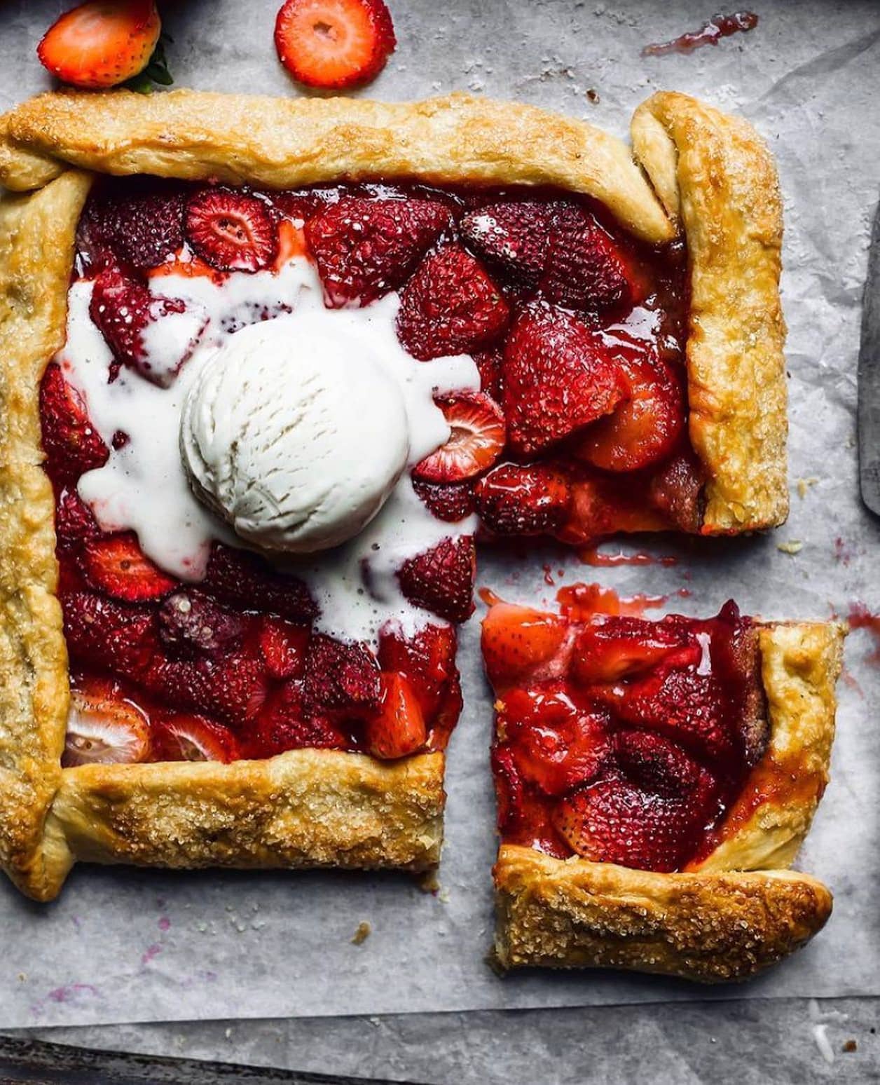 Vegan Strawberry Galette with Easy Flaky Pastry