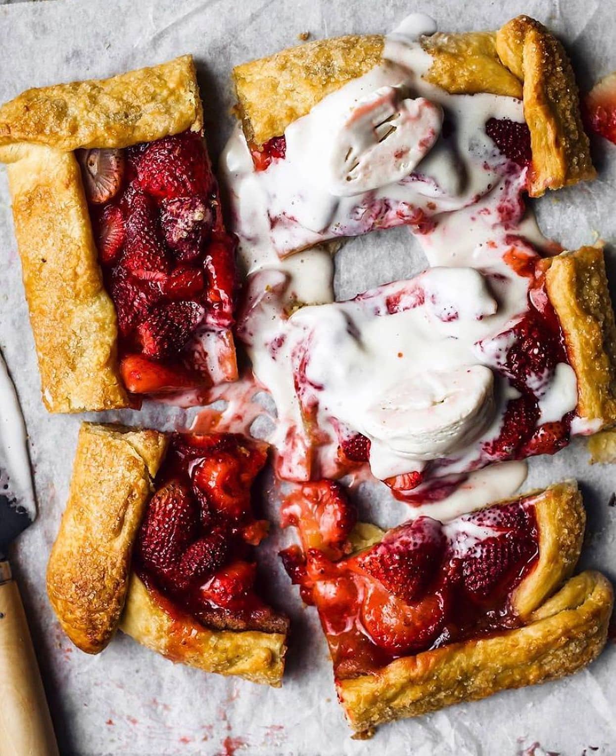 Vegan Strawberry Galette with Easy Flaky Pastry