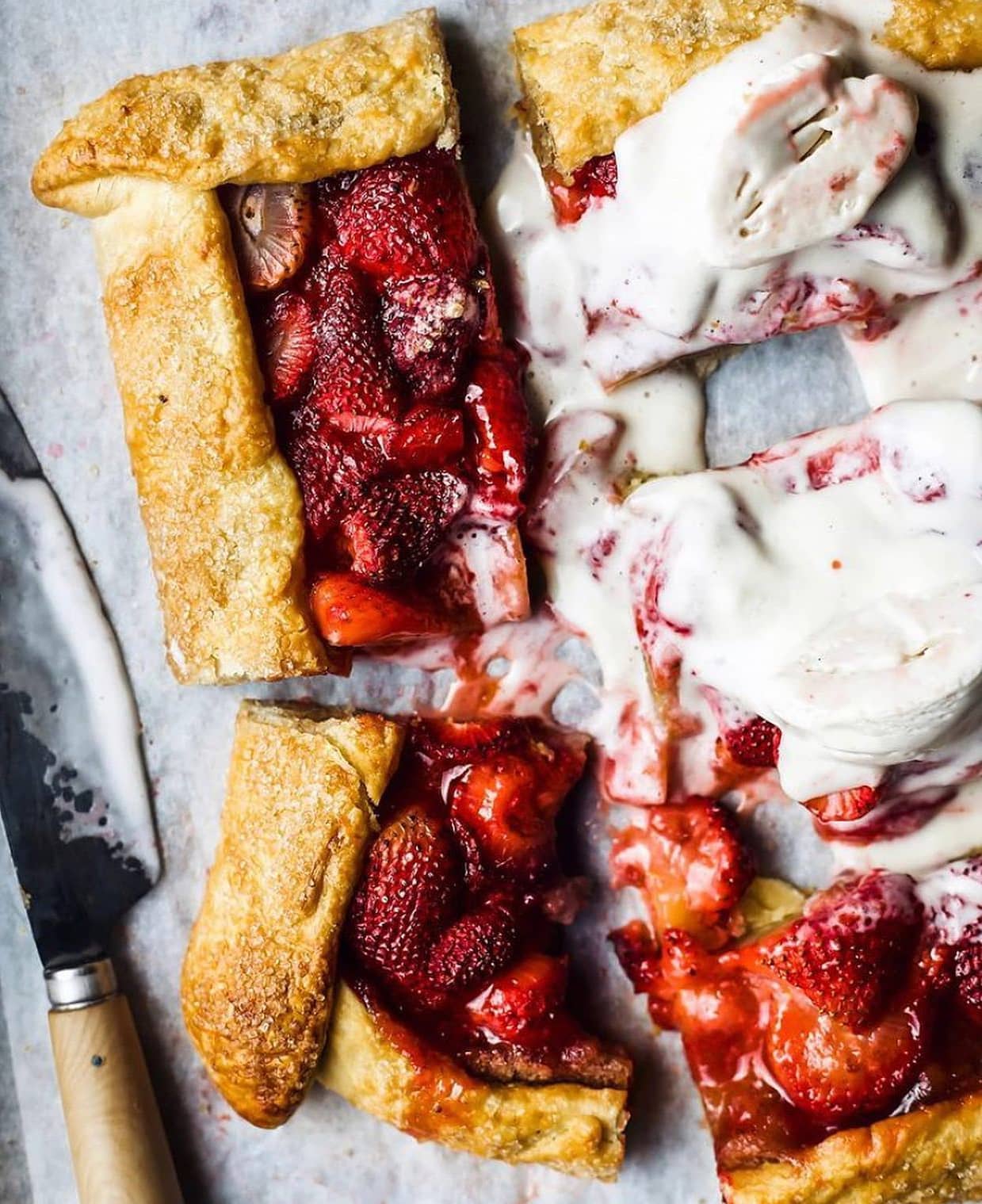 Vegan Strawberry Galette with Easy Flaky Pastry