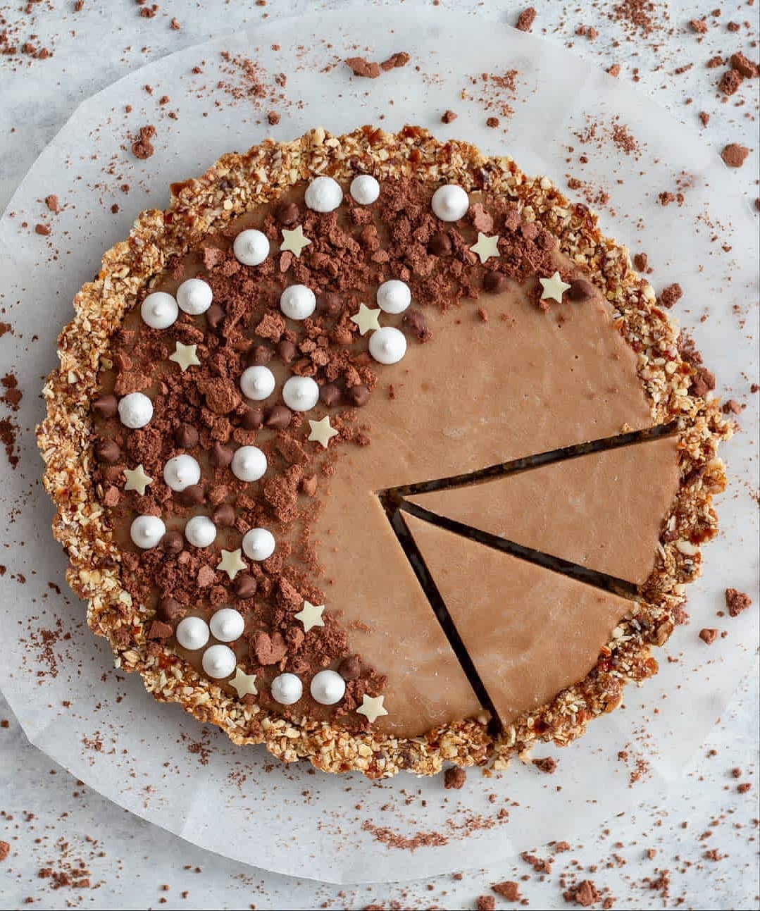 Vegan Speculoos Panna Cotta Tart