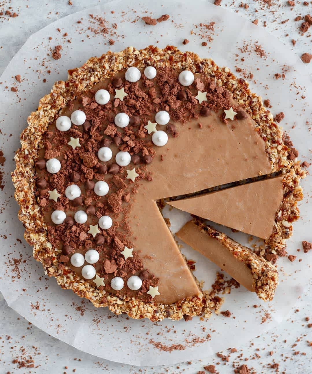 Vegan Speculoos Panna Cotta Tart
