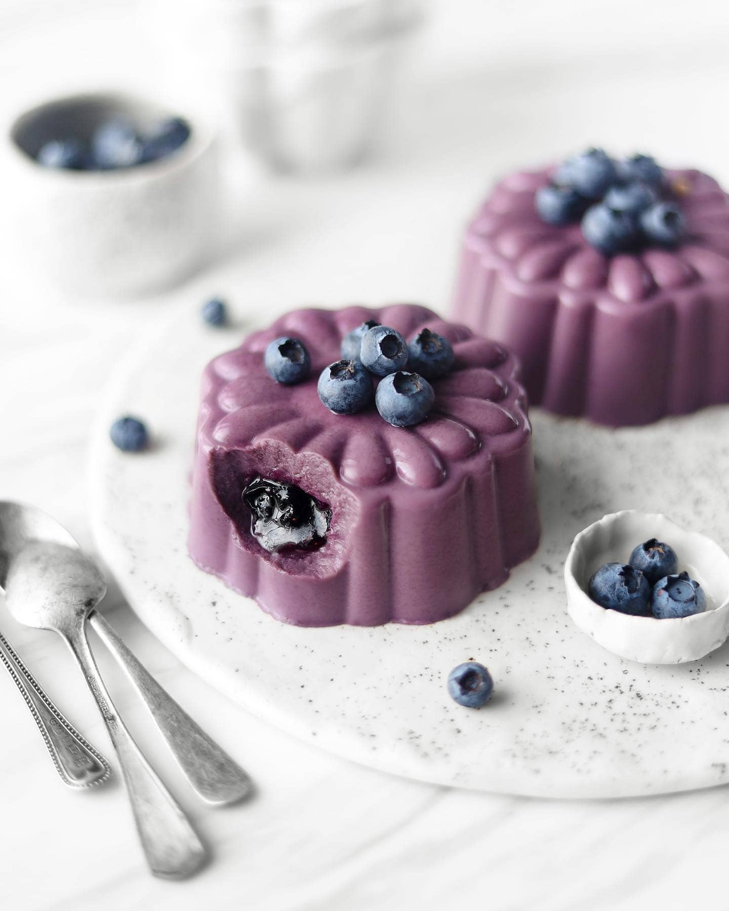 Blueberry and Acai Panna Cotta