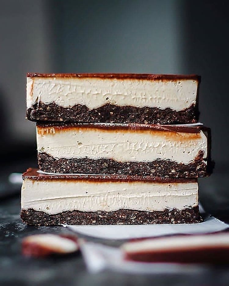 Silky Cacao and Vanilla Bean Raw Slice