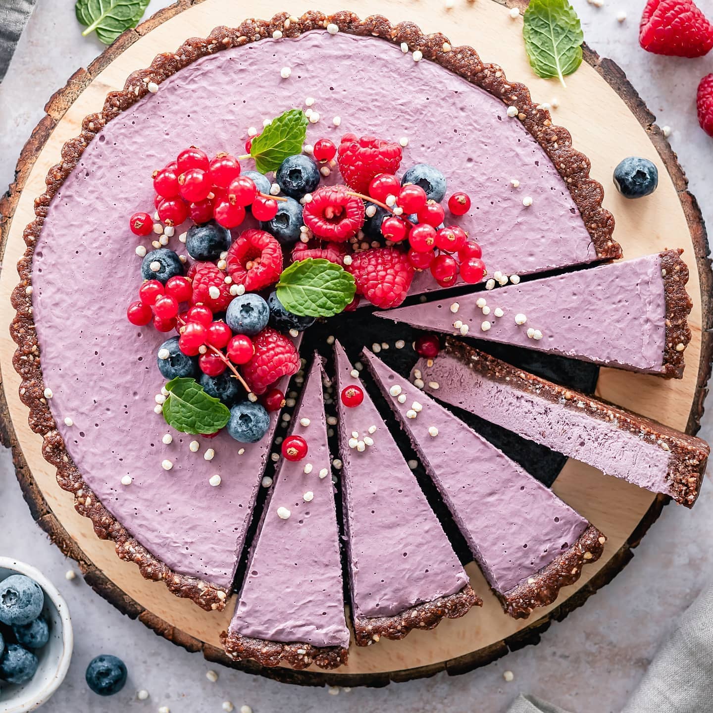 Vegan Berry Mousse Tart
