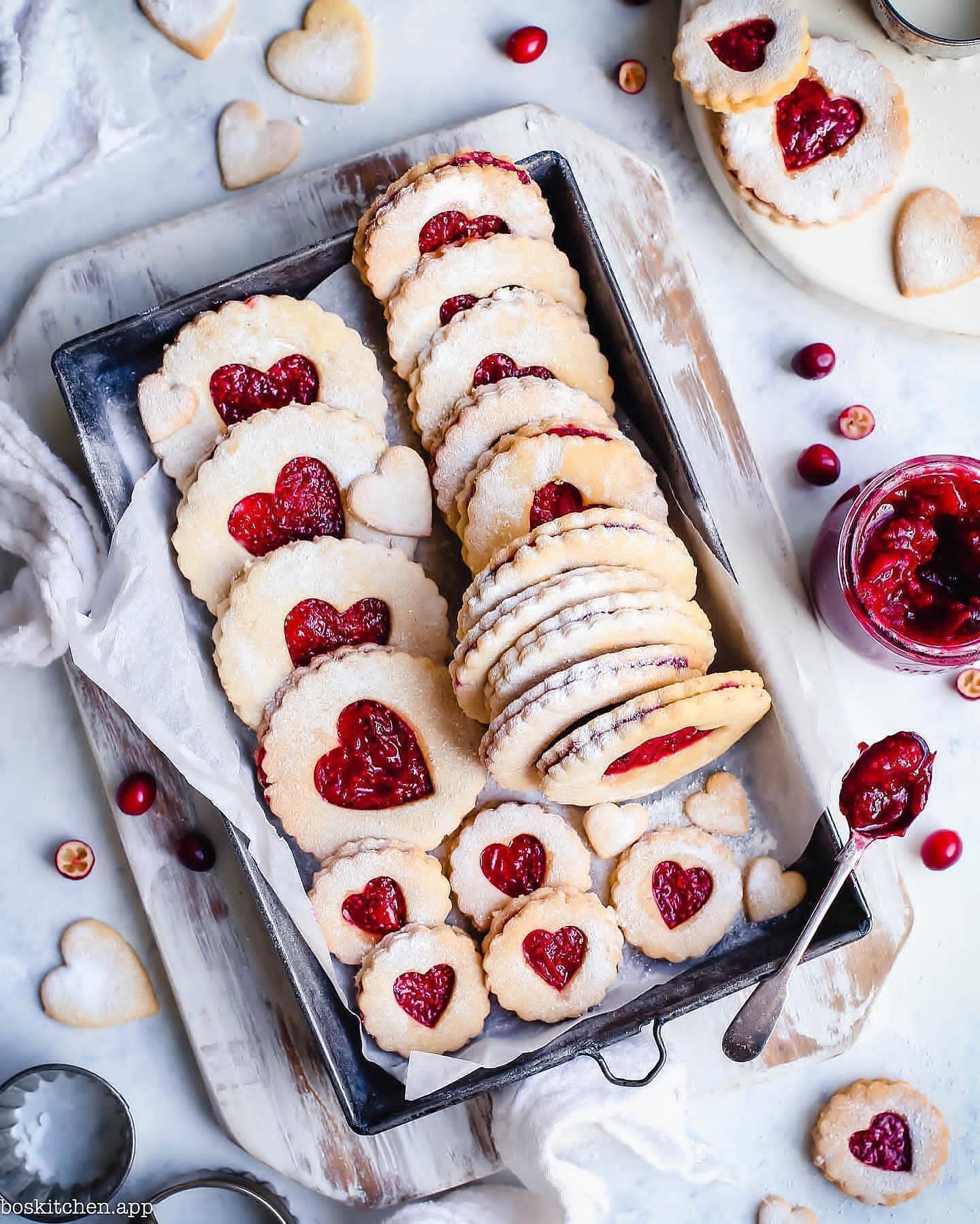 Vegan Linzer Cookies with Cranberry Orange Filling