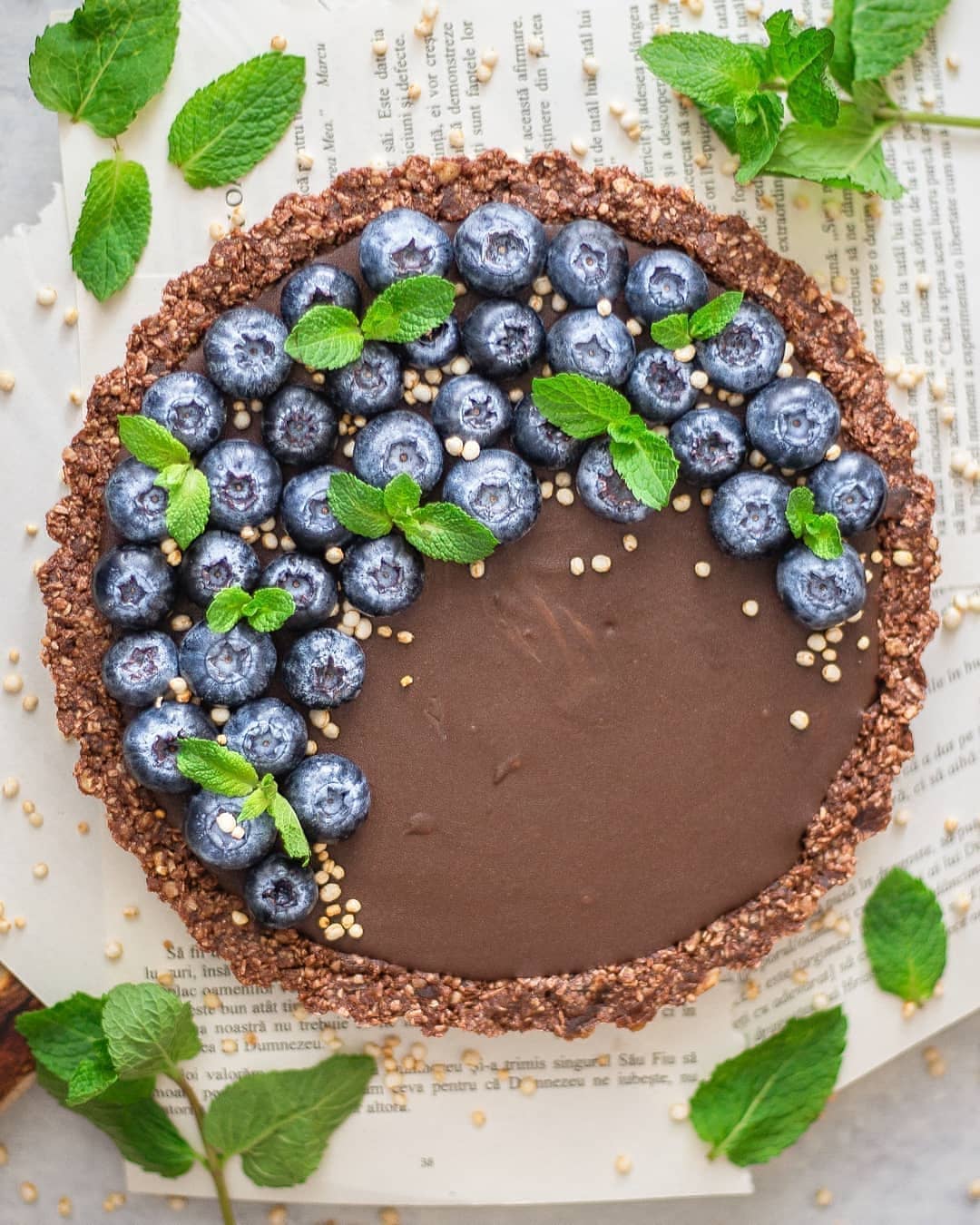 Vegan Chocolate Mint Tart