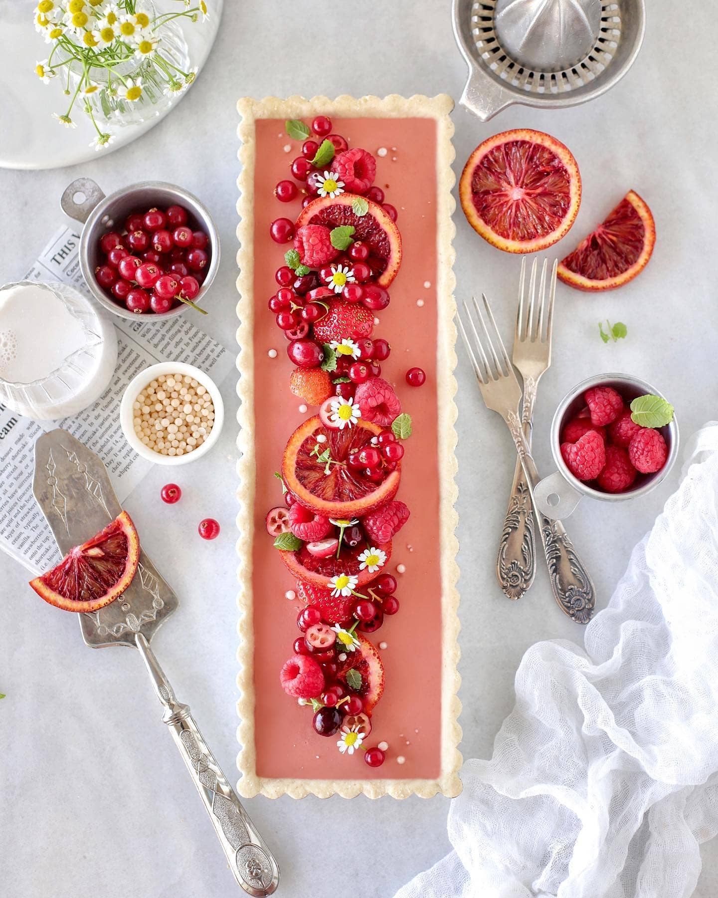Vegan Bountiful Blood Orange Tart