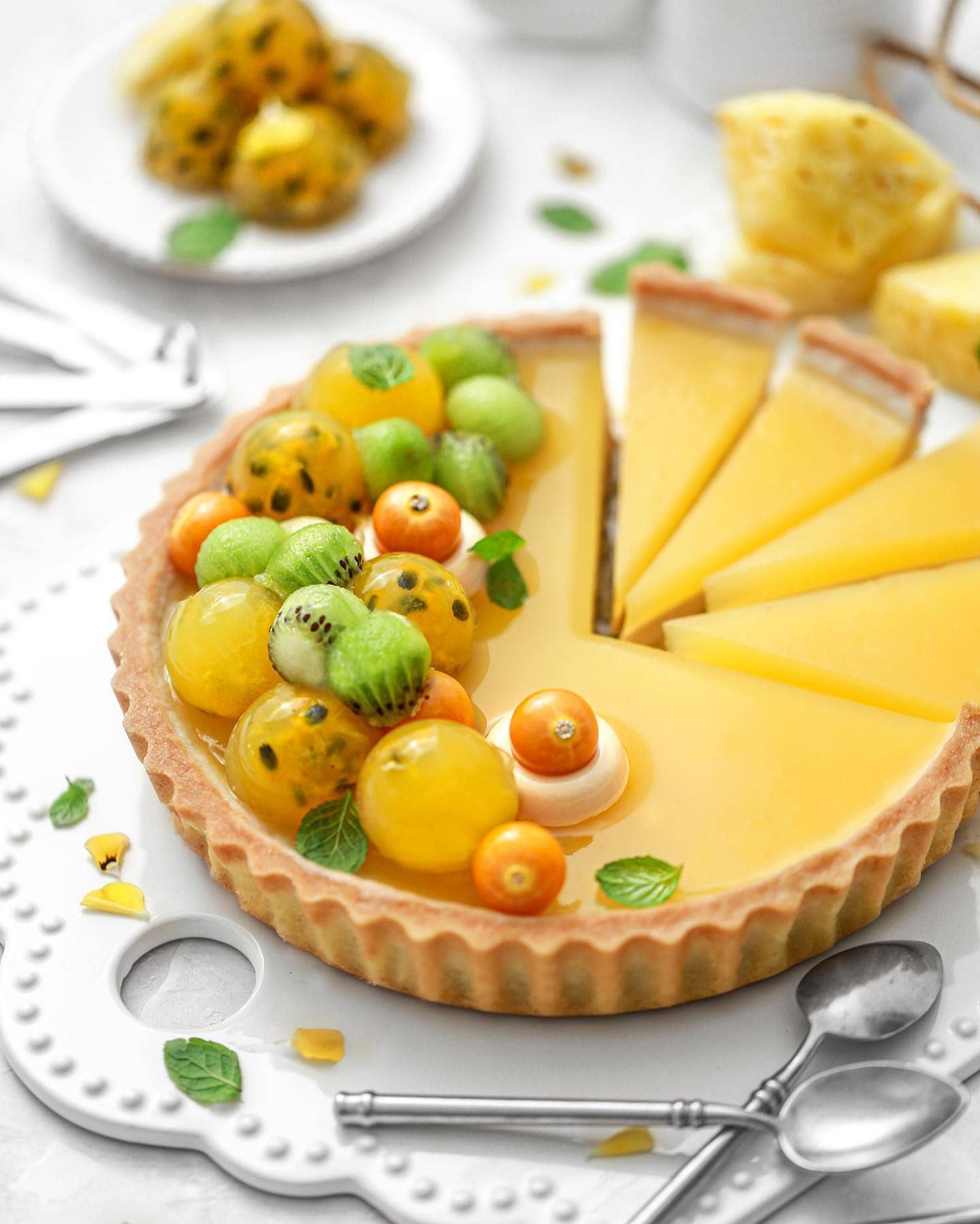 Summer Tart with Pineapple and Passion Fruit