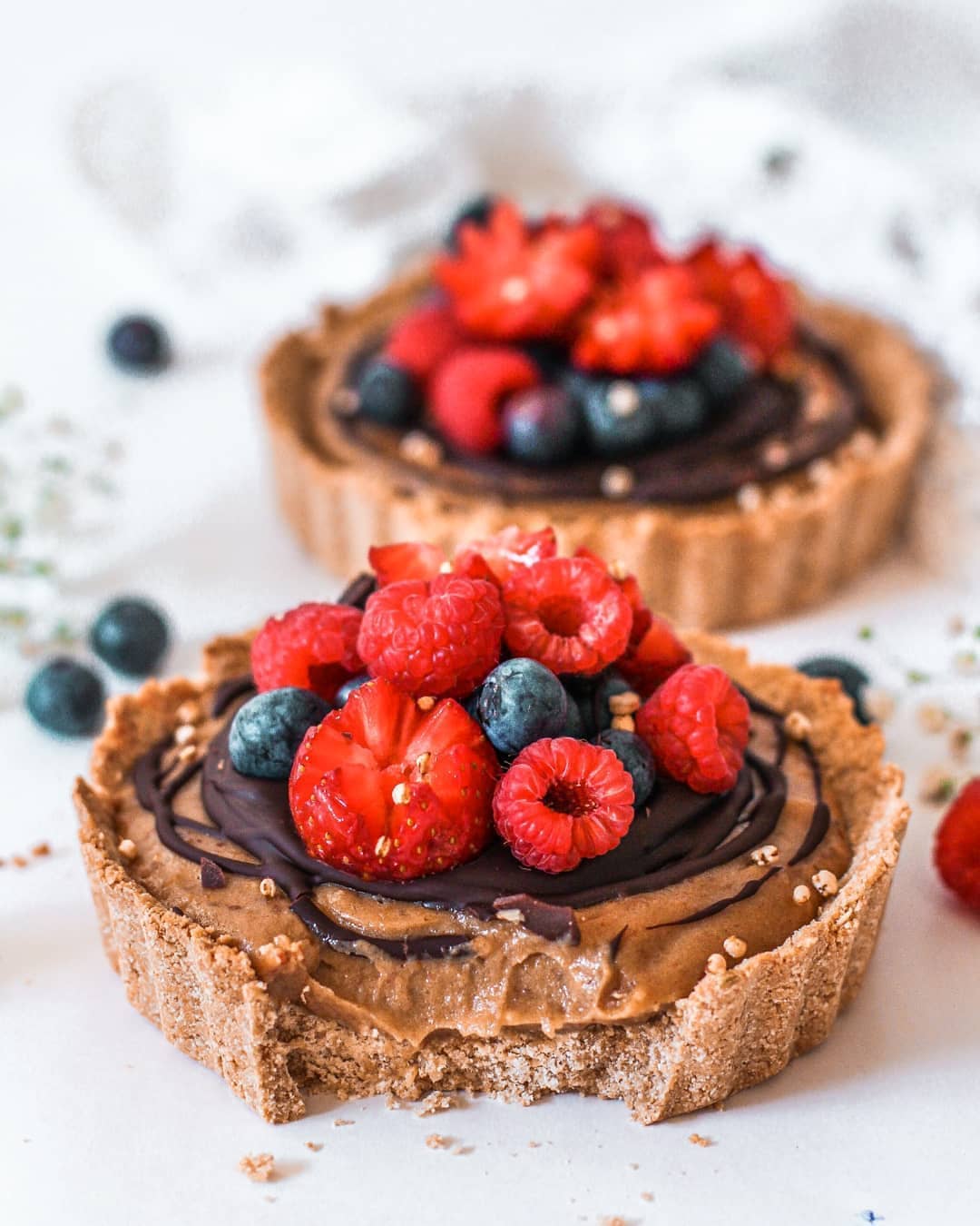 Vegan Mini Chocolate Caramel Tarts