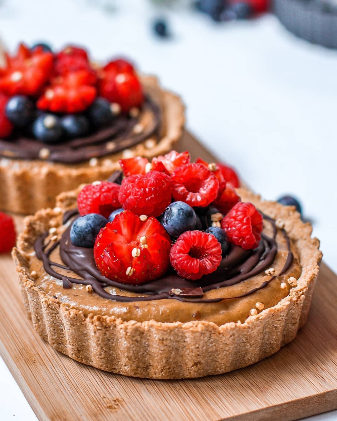 Vegan Mini Chocolate Caramel Tarts