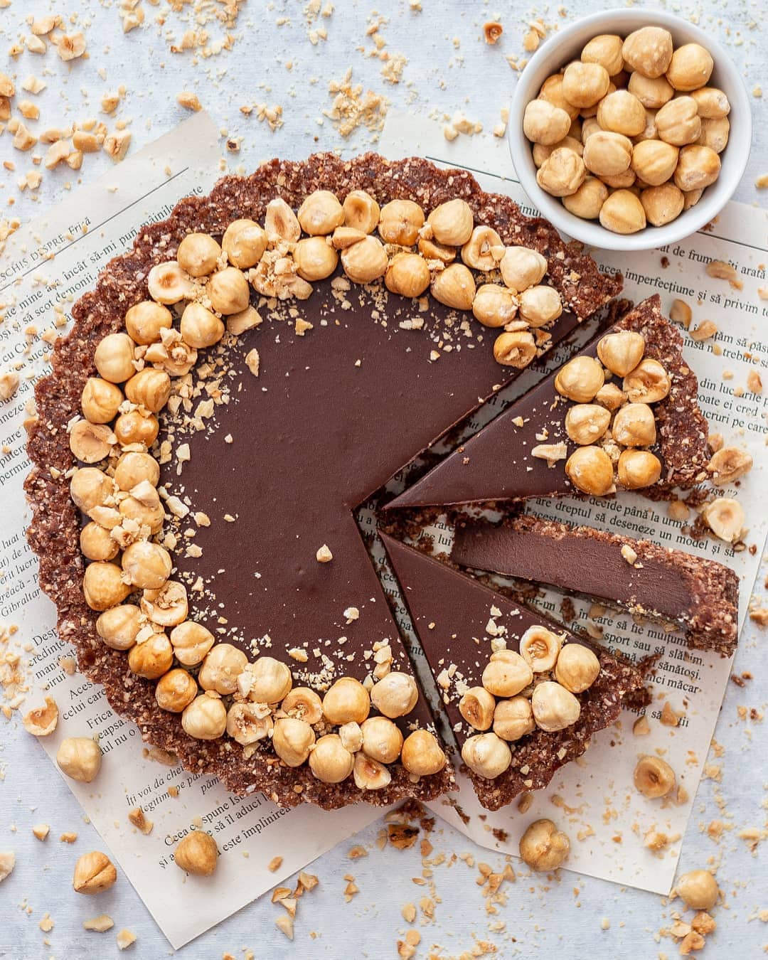 Vegan Chocolate Hazelnut Tart