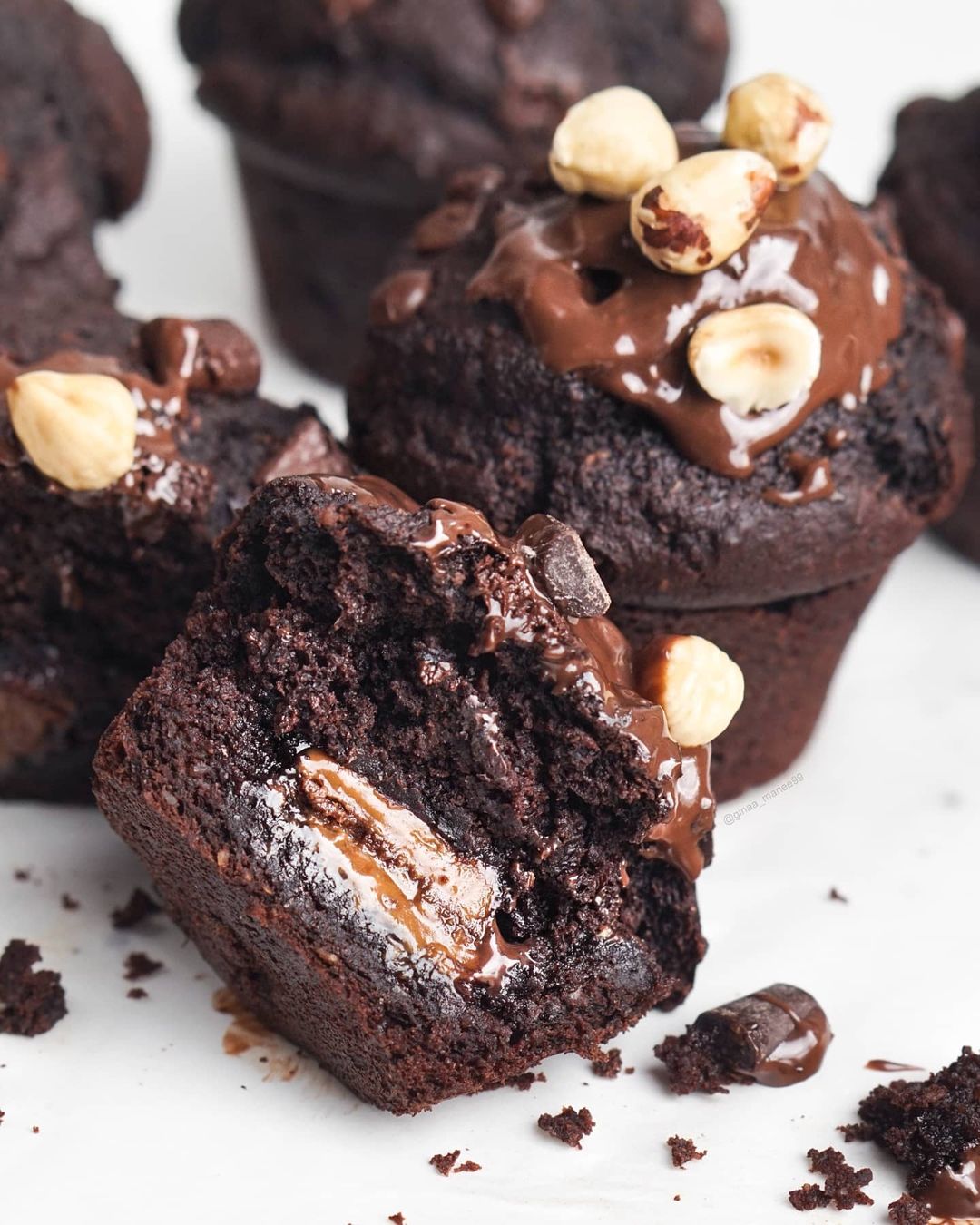 Delicious Healthy Chocolate Hazelnut Muffins
