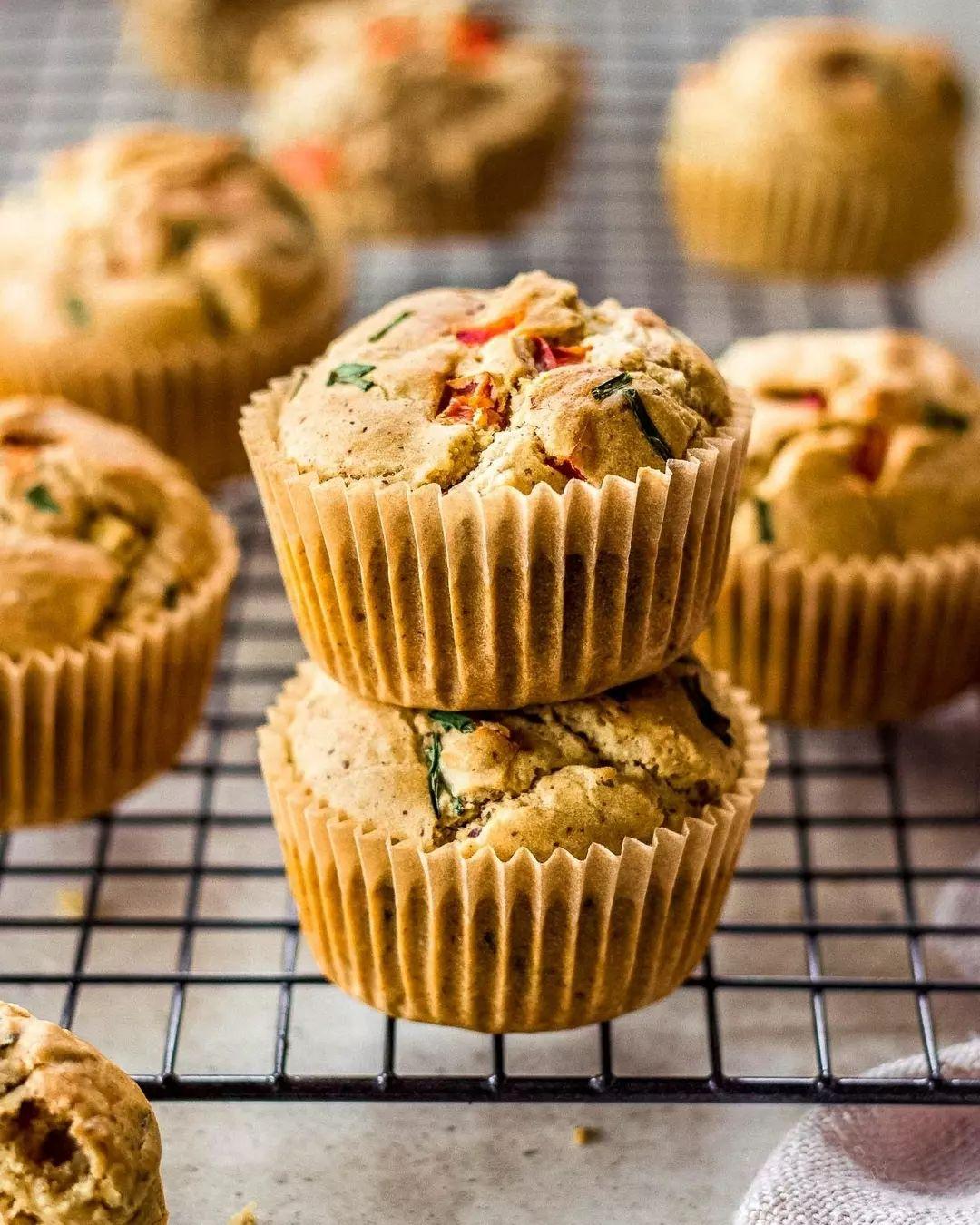 Savoury Vegan Muffins with Mixed Vegetables and Chives
