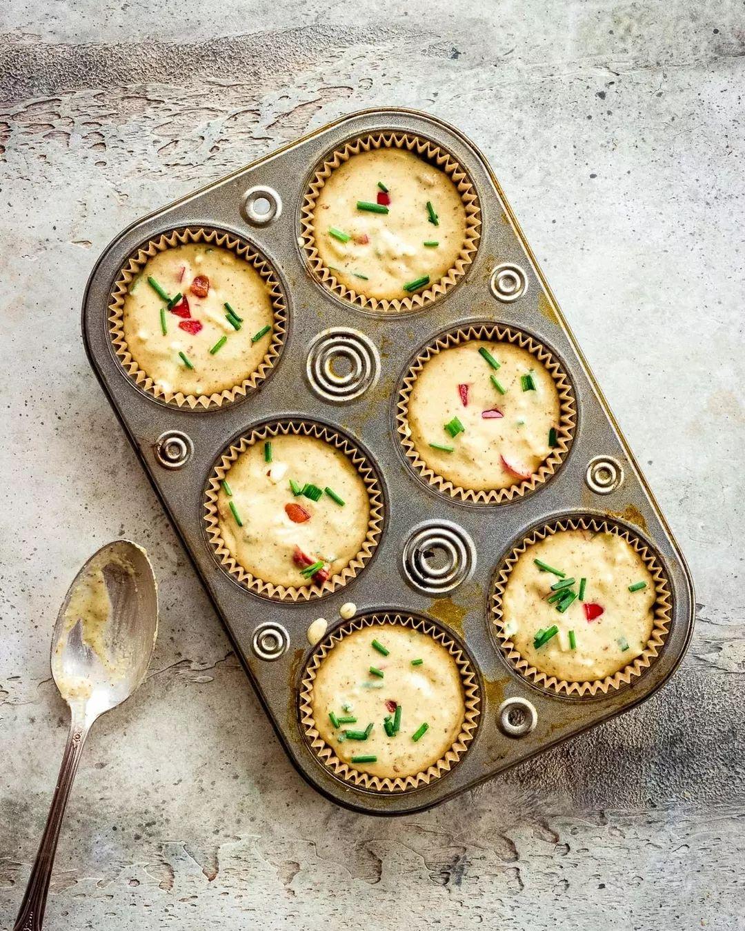 Savoury Vegan Muffins with Mixed Vegetables and Chives