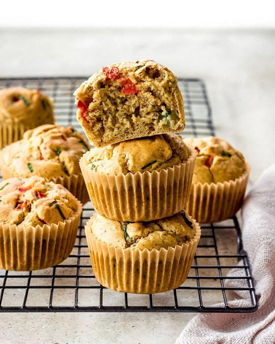 Savoury Vegan Muffins with Mixed Vegetables and Chives
