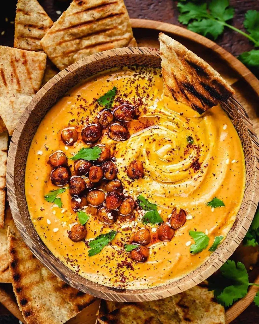 Creamy Dreamy Golden Hummus with Crispy Roasted Chickpeas