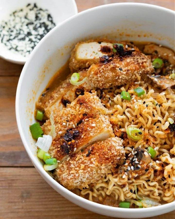 Super Crispy Tofu Katsu with Miso Ramen