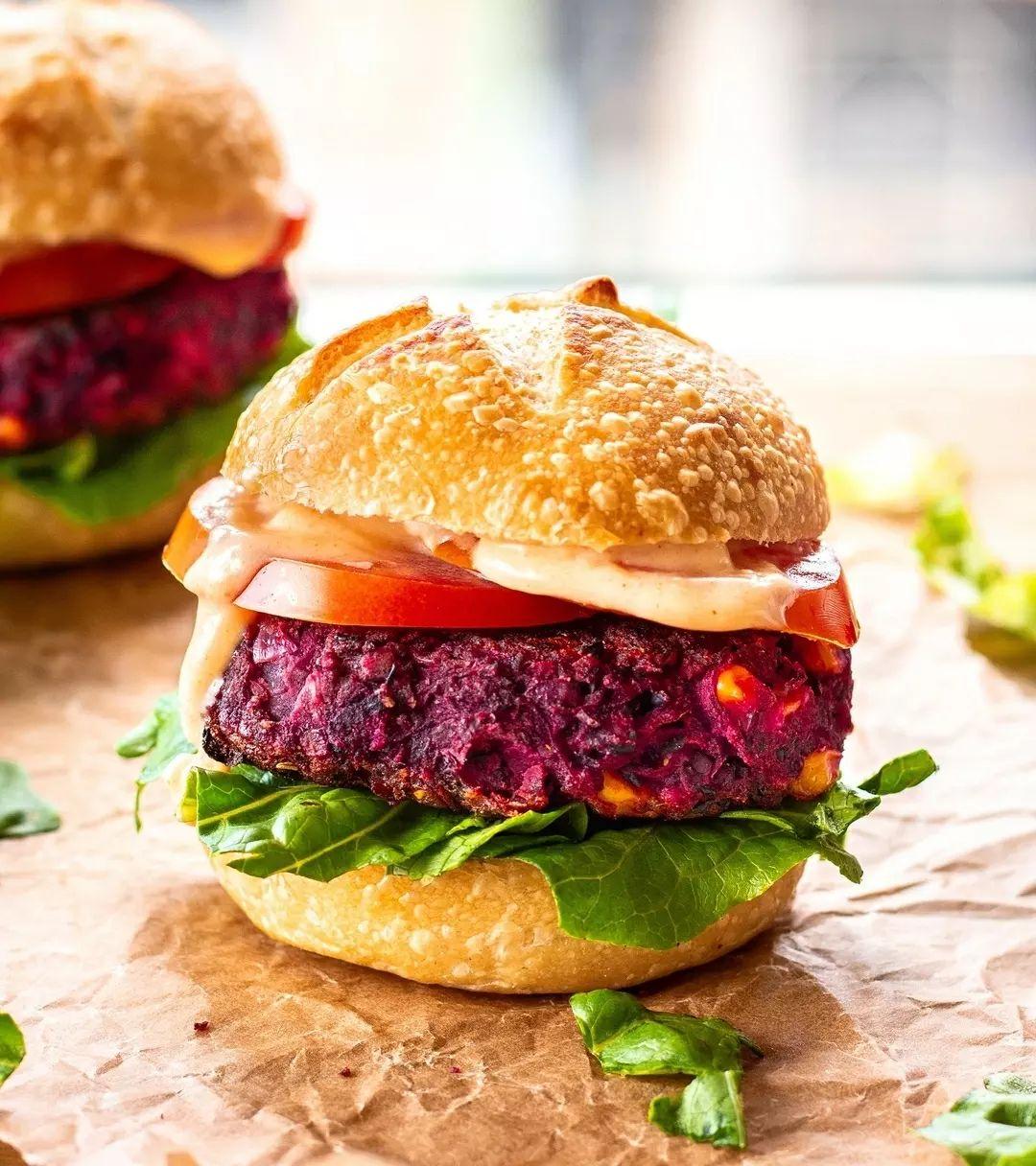 Beet and Black Bean Burger