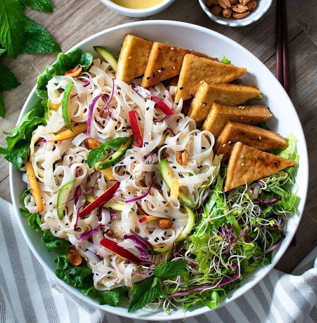 Asian-Inspired Noodle Salad with Orange Miso Ginger Dressing
