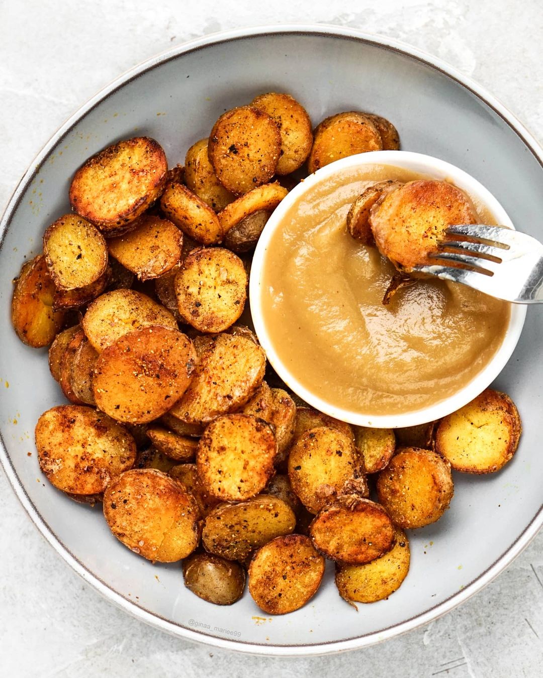 Fried Potatoes with Apple Puree