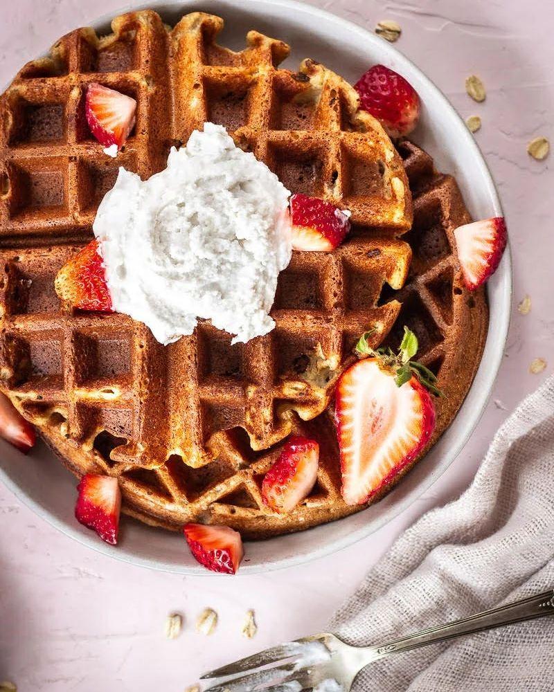 Quick and Easy 3-Ingredient Oat Waffles