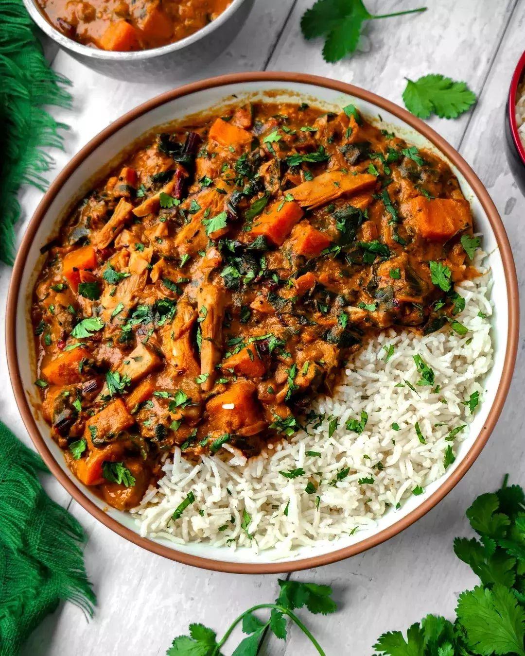 Vegan Sweet Potato and Jackfruit Curry