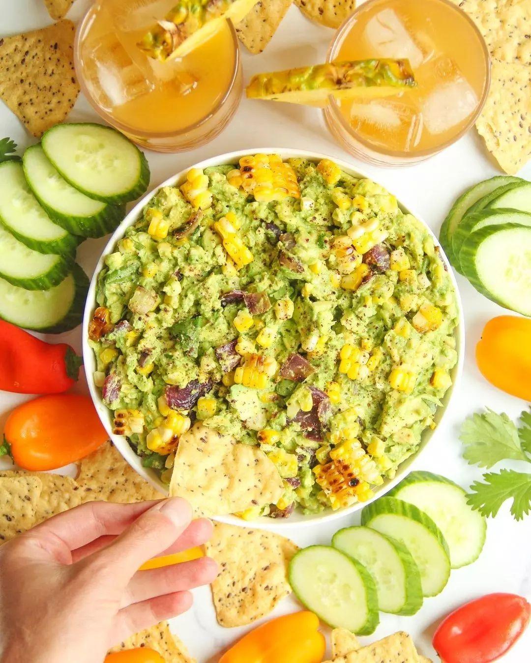 Grilled Corn and Avocado Guacamole