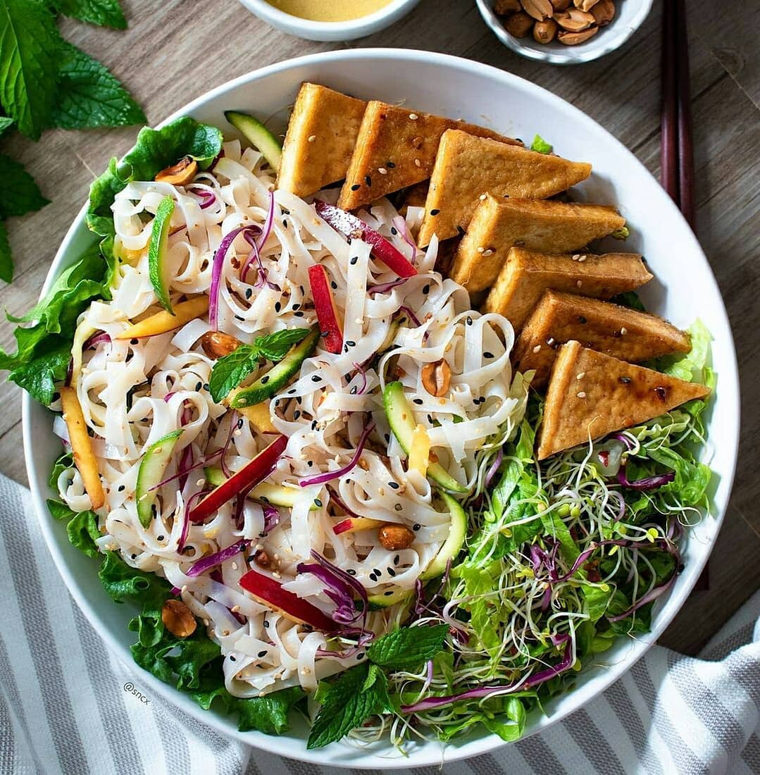 Asian-Inspired Noodle Salad with Orange Miso Ginger Dressing