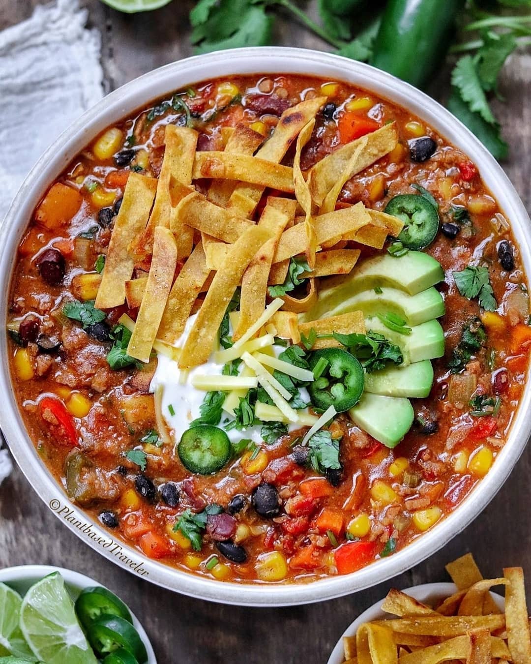 Plant-Based Veggie Tortilla Soup