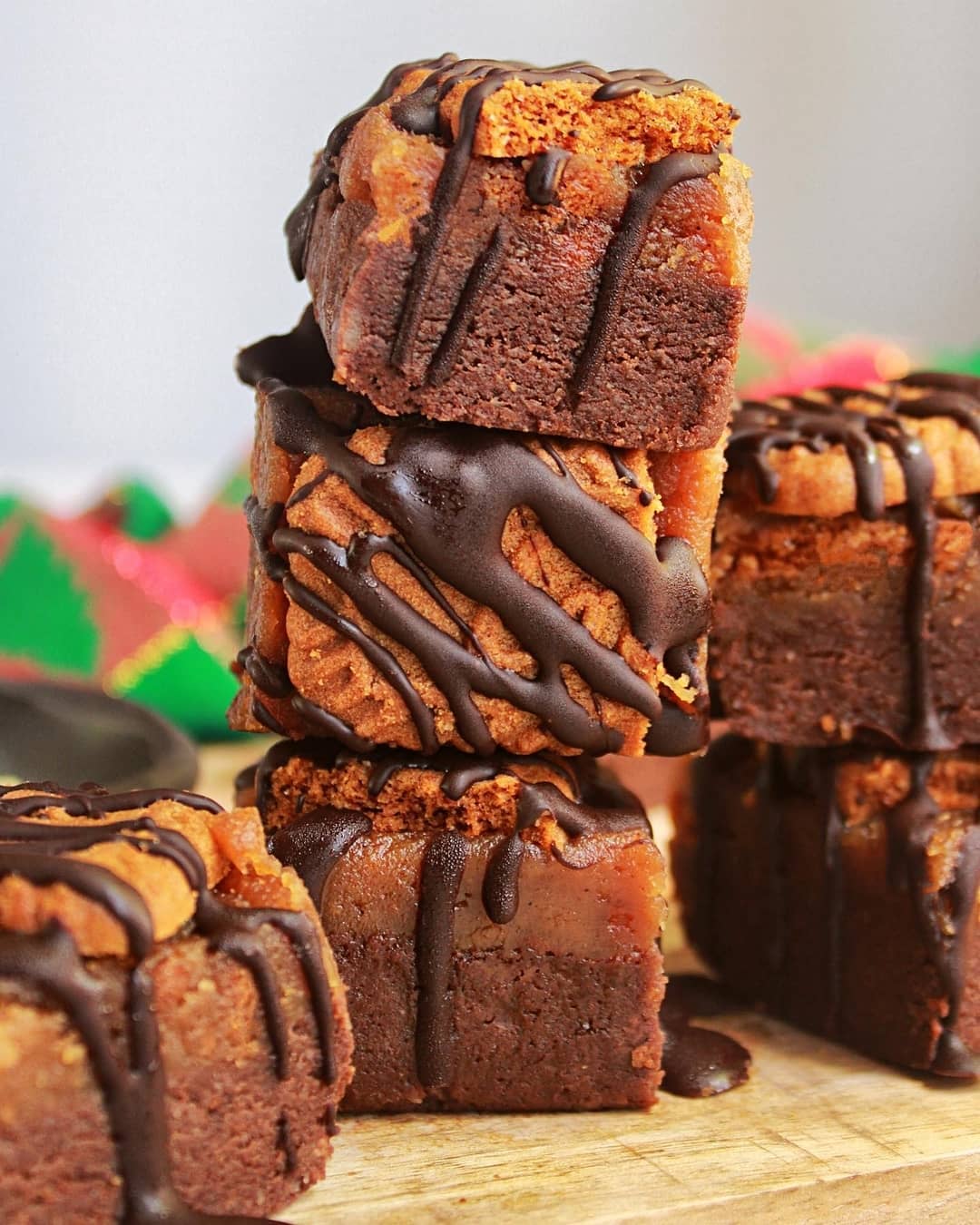 Chocolate Cinnamon Cookie Dough Bars
