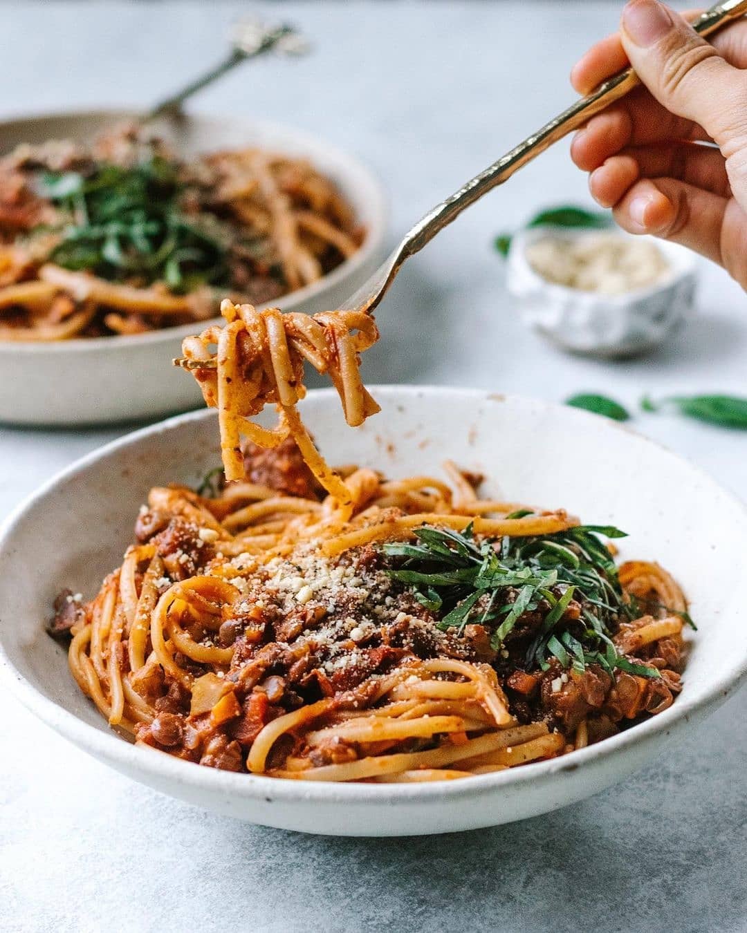Vegan Lentil and Mushroom Bolognese