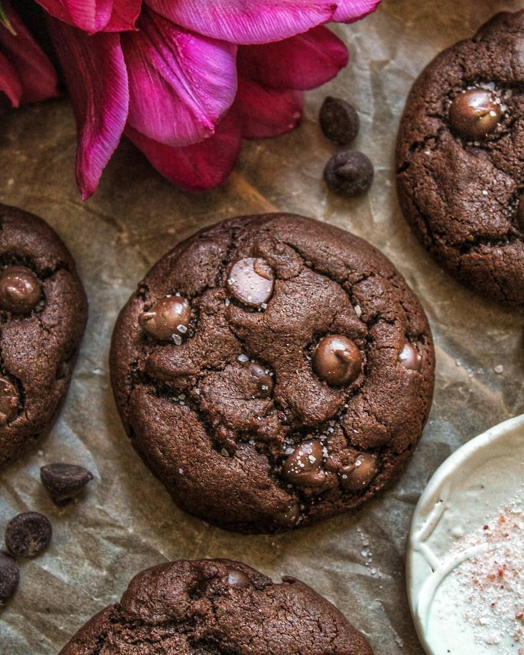 Salted Dark Chocolate Cookies
