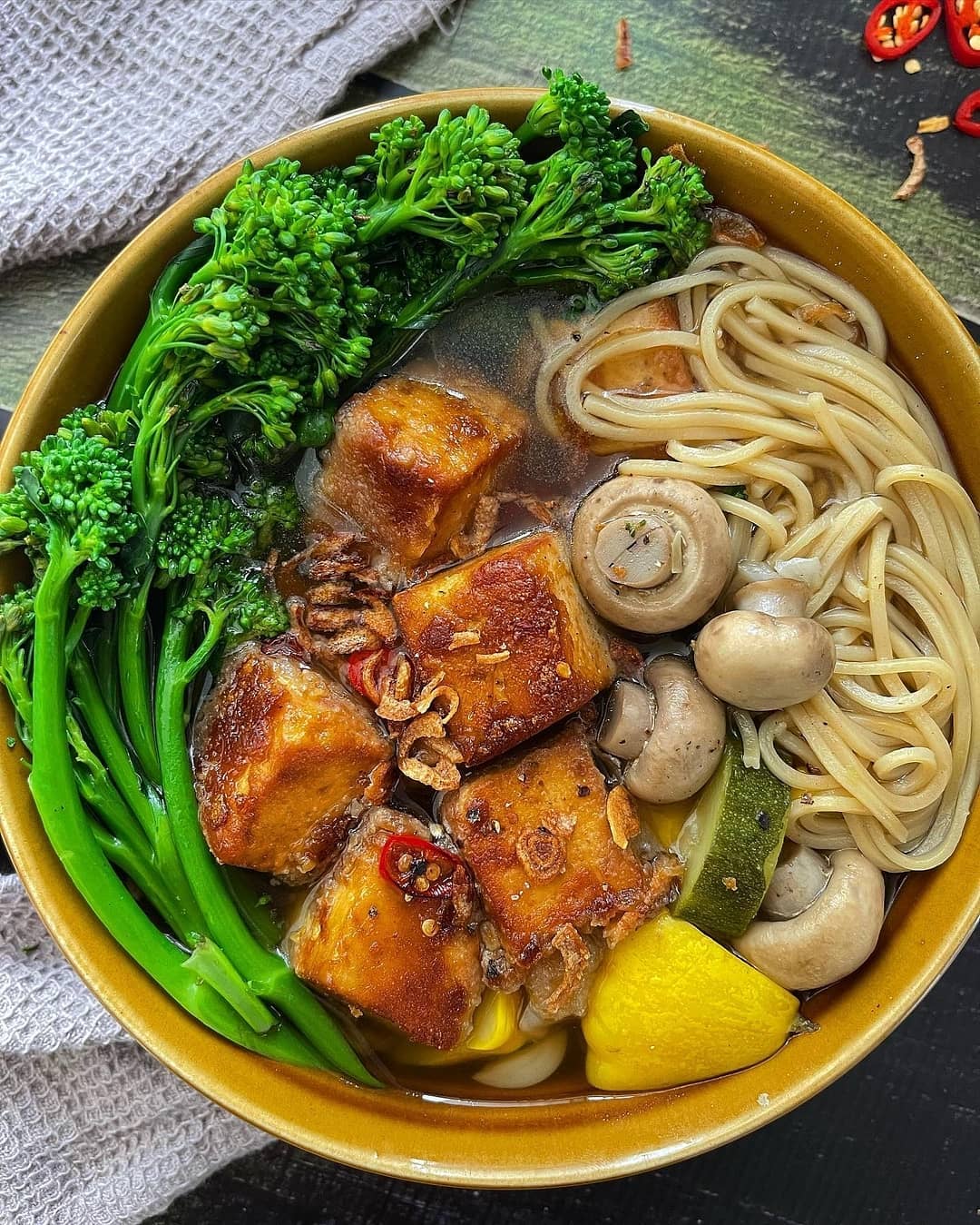 Tofu and Vegetable Ramen Hot Pot