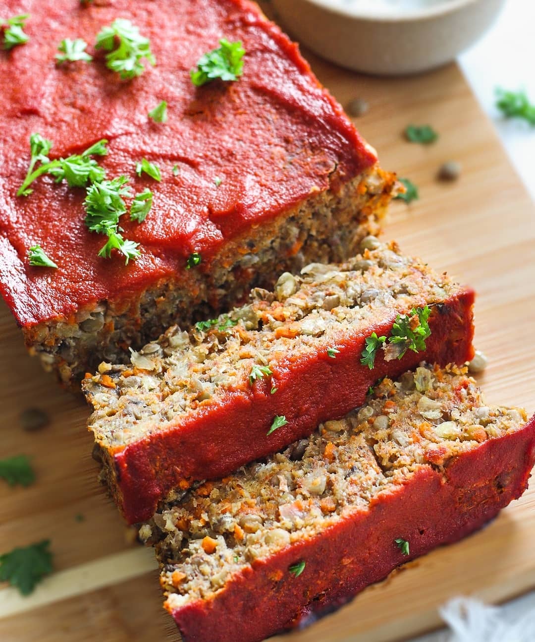 Vegan Meatloaf with Vegetable Glaze